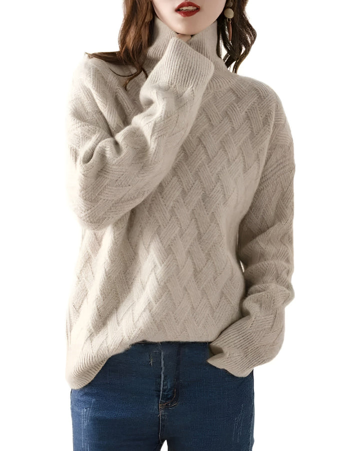 NEUTRAL CABLE TURTLENECK SWEATER