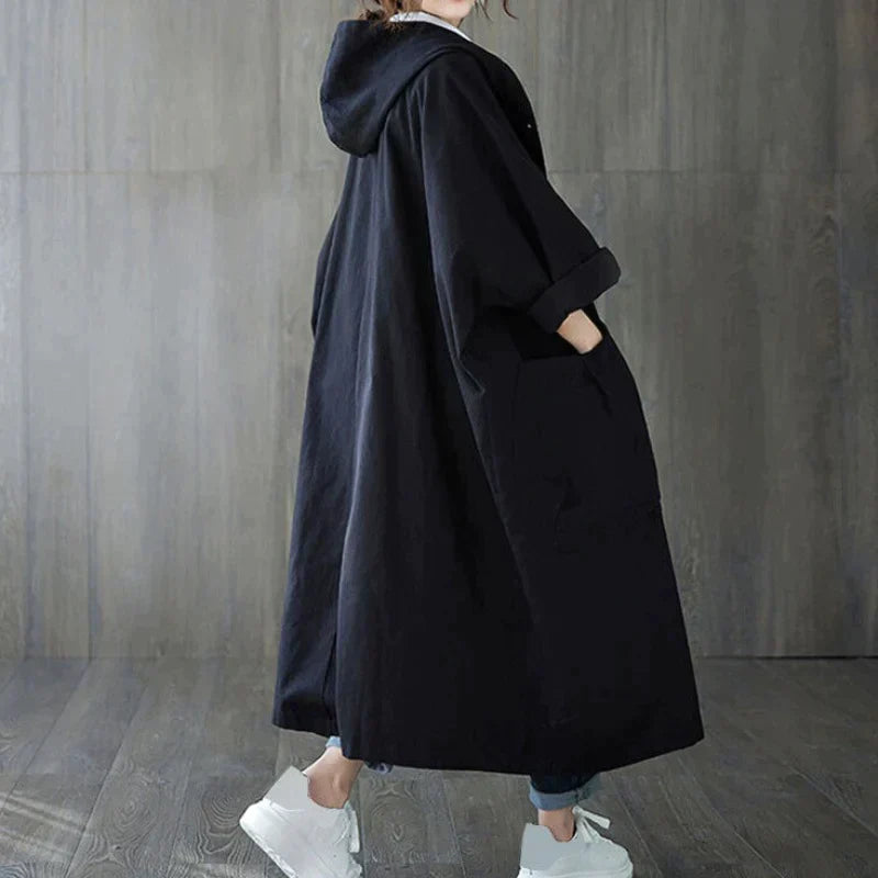 CARINA - OVERSIZED HOODED TRENCHCOAT