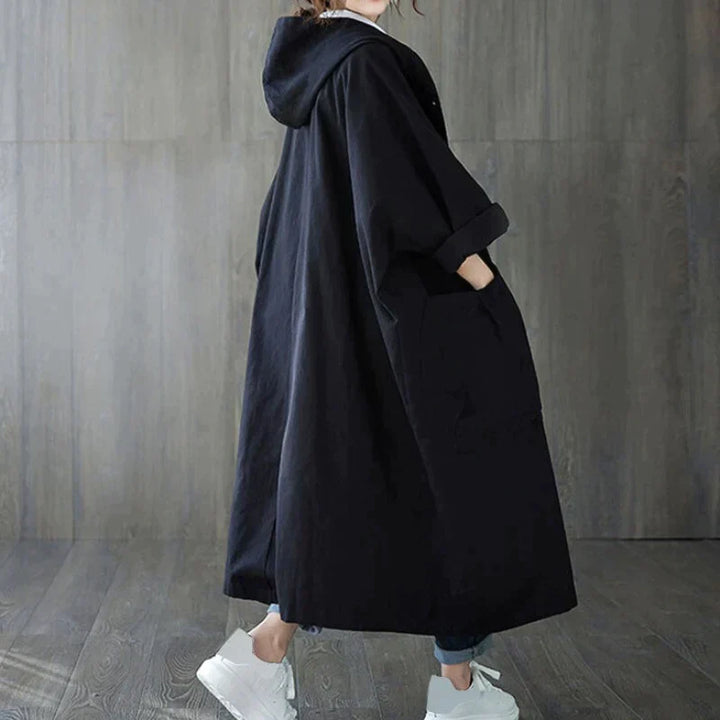 CARINA - OVERSIZED HOODED TRENCHCOAT