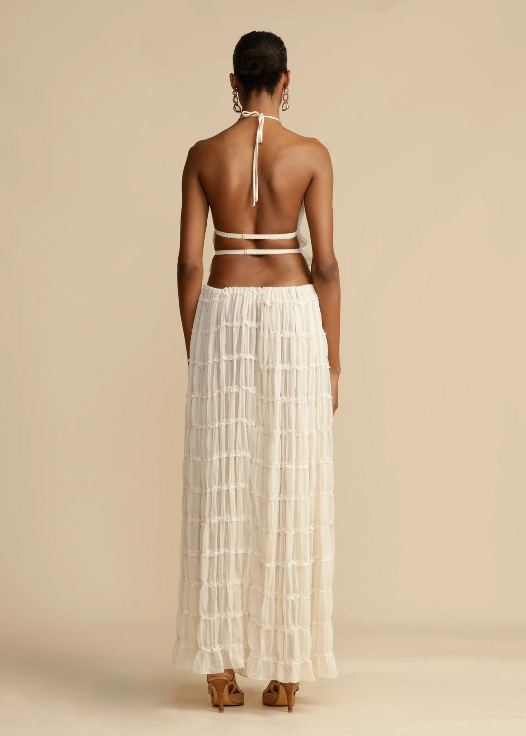 FLORENCE - PLEATED TOP AND MAXI SKIRT SET